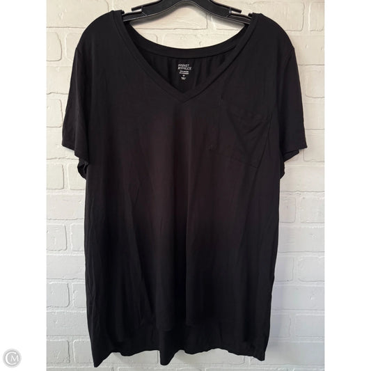 Top Short Sleeve Basic By Market & Spruce In BLACK, Size: Xxl