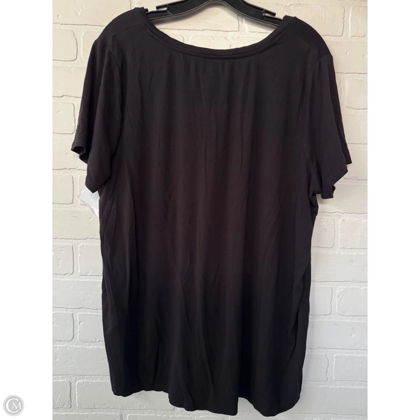 Top Short Sleeve Basic By Market & Spruce In BLACK, Size: Xxl