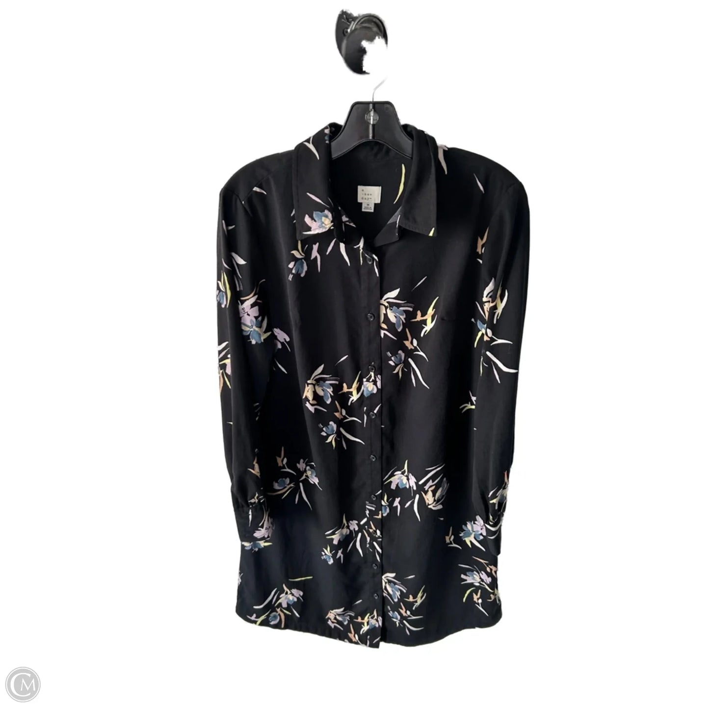 Dress Casual Midi By A New Day In Black & Blue, Size: M