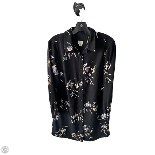 Dress Casual Midi By A New Day In Black & Blue, Size: M