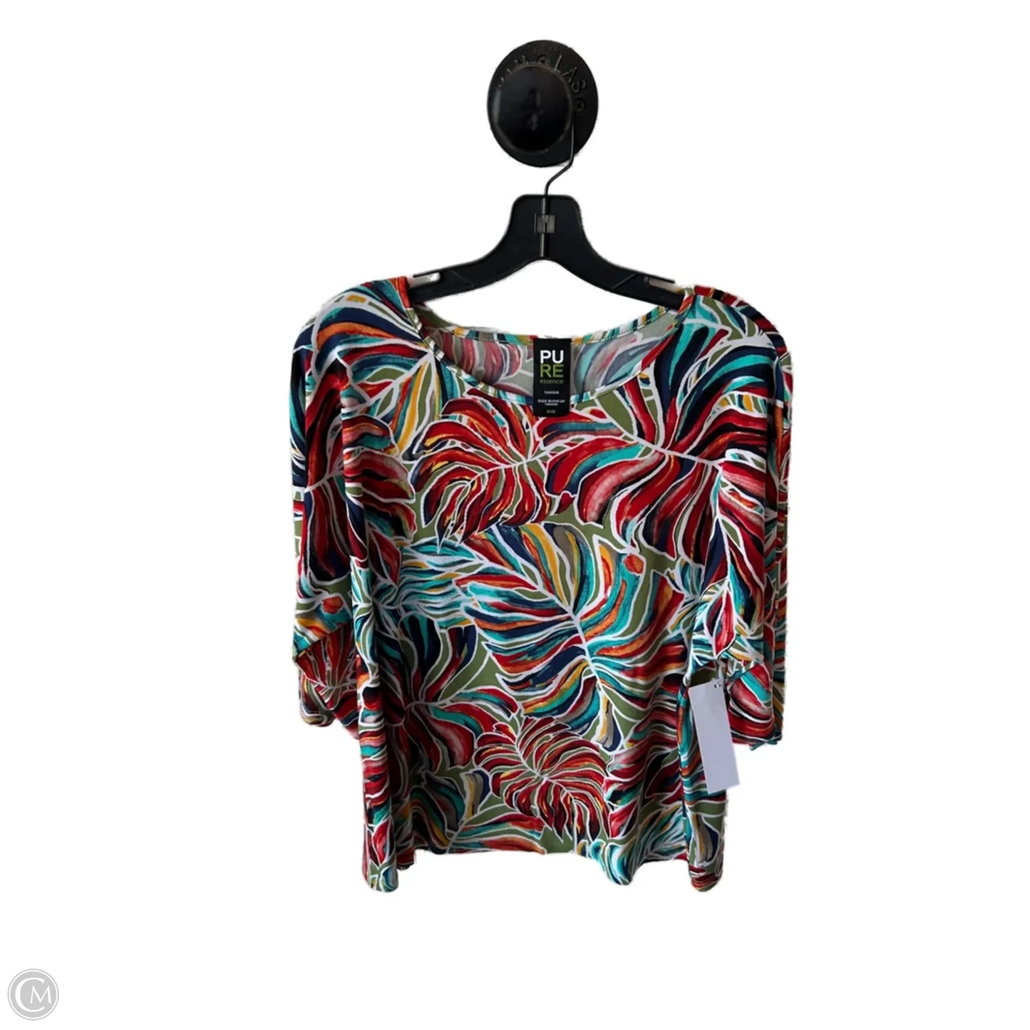 Top 3/4 Sleeve By Clothes Mentor In Blue & Green, Size: M