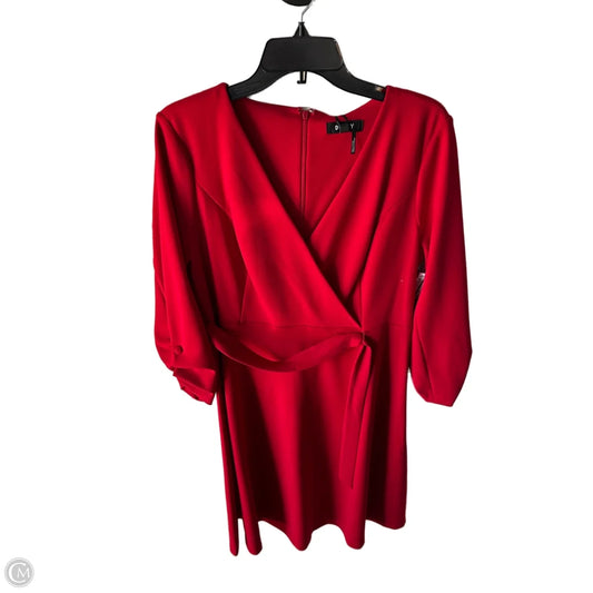 Dress Work By Dkny In Red, Size: L