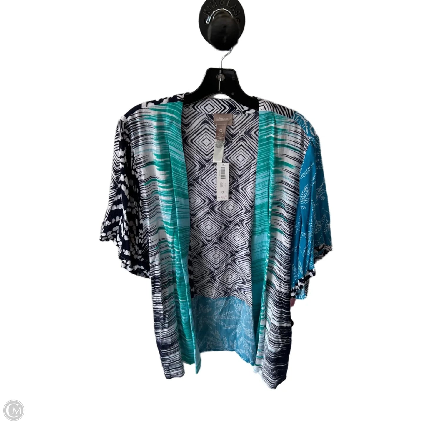 Kimono By Chicos In Blue & White, Size: S