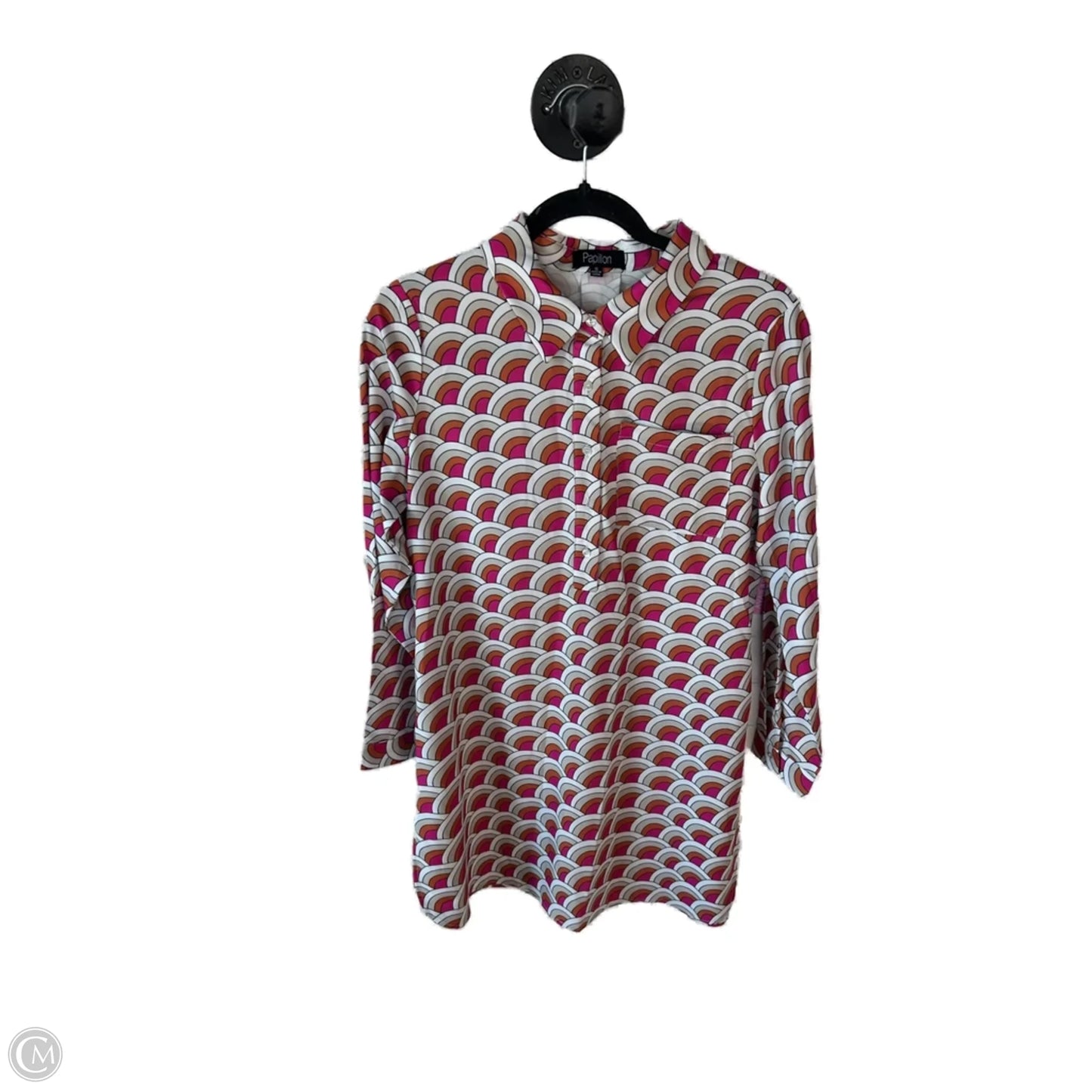 Dress Casual Short By Papillion In Pink & Tan, Size: S