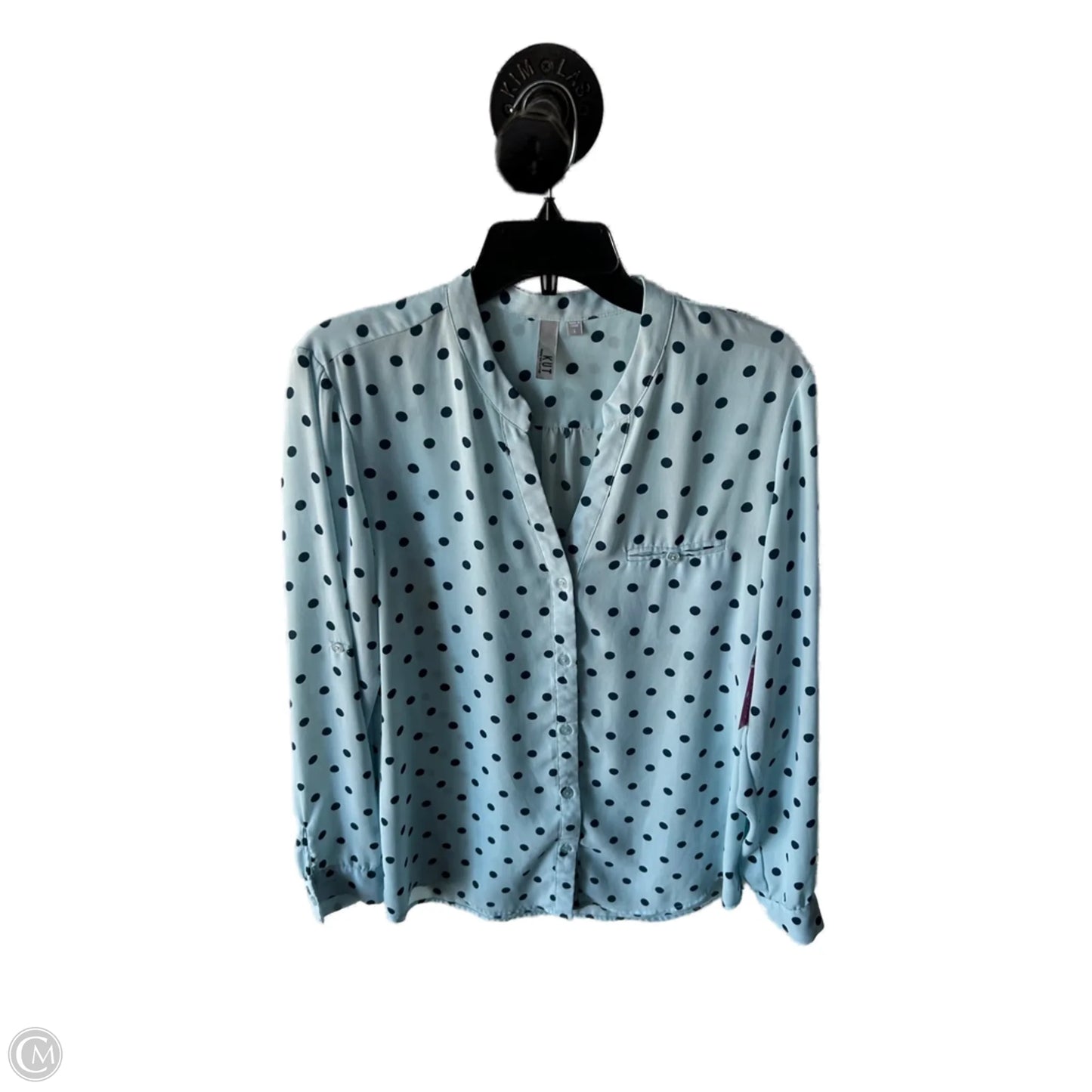 Top Long Sleeve By Kut In Blue, Size: L