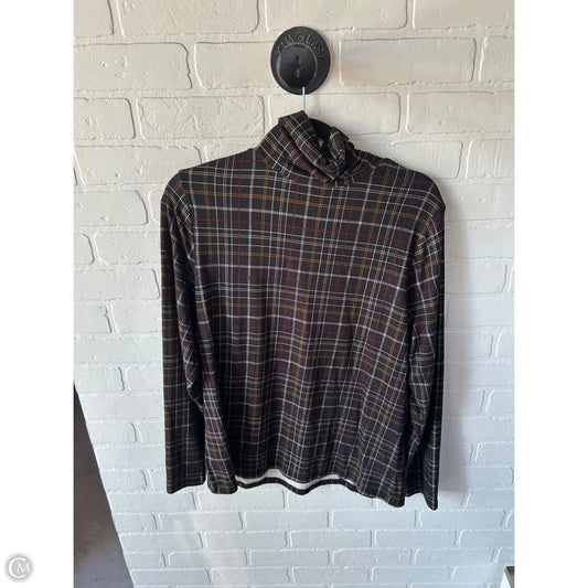 Top Long Sleeve By Ann Taylor In Black & Brown, Size: Xl