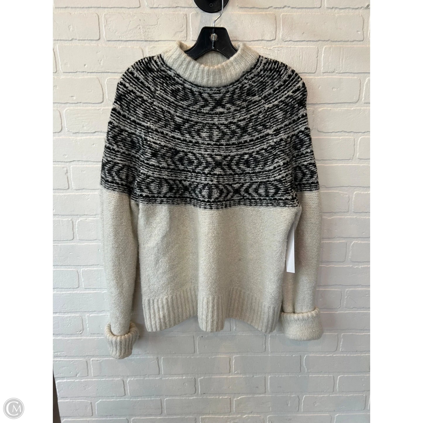 Sweater By H&m In Grey & White, Size: S