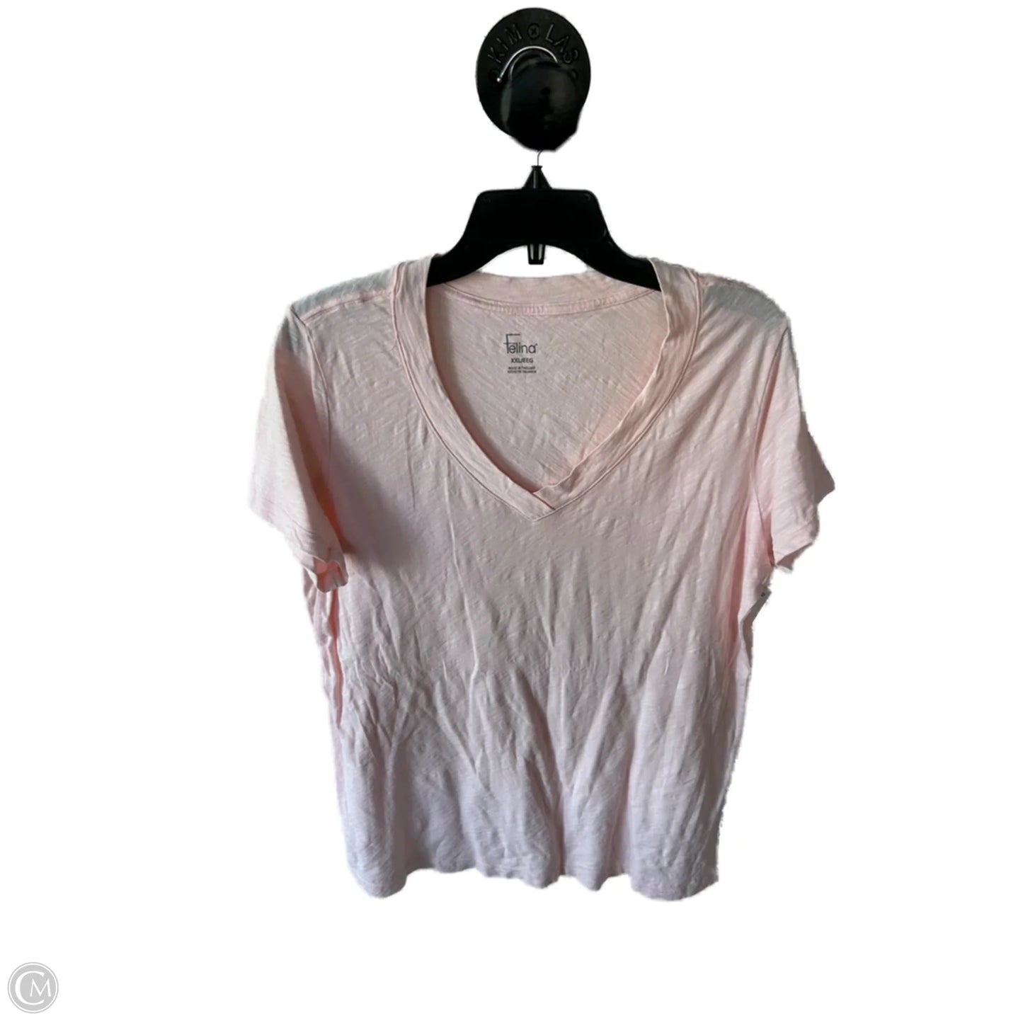 Top Short Sleeve Basic By Felina In Pink, Size: Xxl