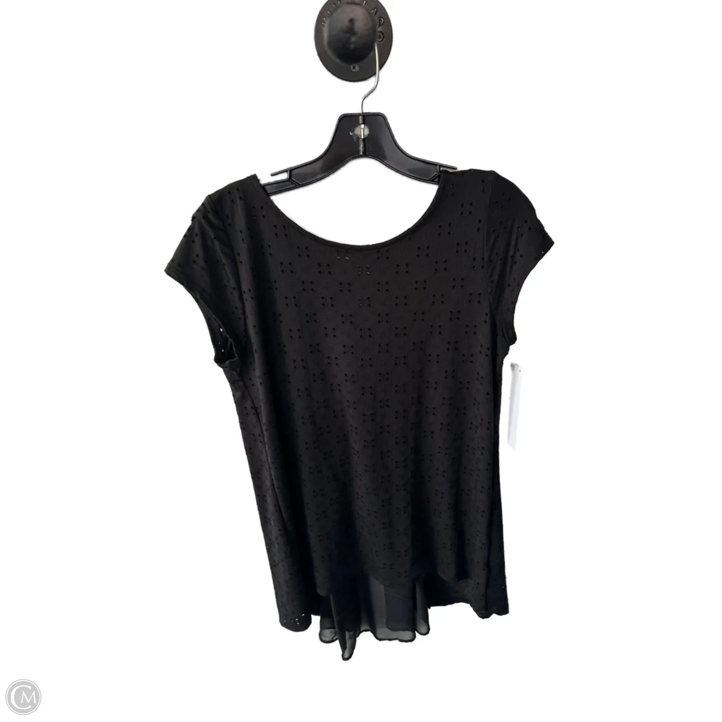 Top Short Sleeve By Pebble And Stone In Black, Size: Xl