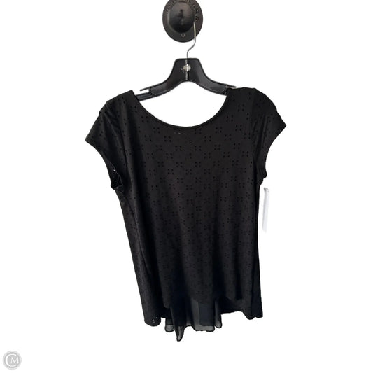 Top Short Sleeve By Pebble And Stone In Black, Size: Xl