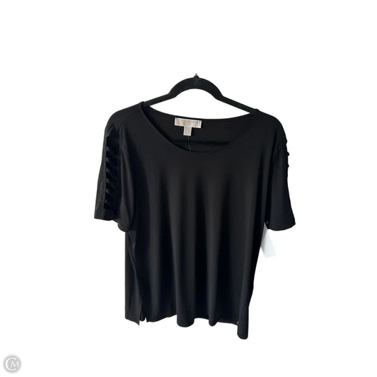 Top Short Sleeve By Michael By Michael Kors In Black, Size: Xl
