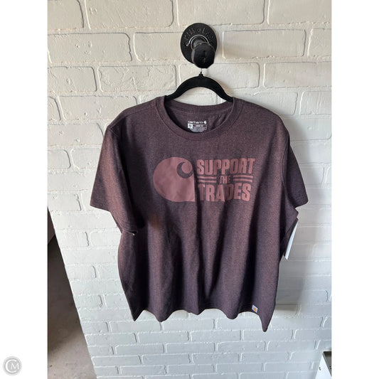 Top Short Sleeve Basic By Carhartt In Purple, Size: Xxl