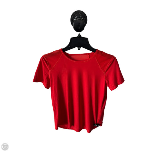Athletic Top Short Sleeve By Lululemon In Red, Size: S