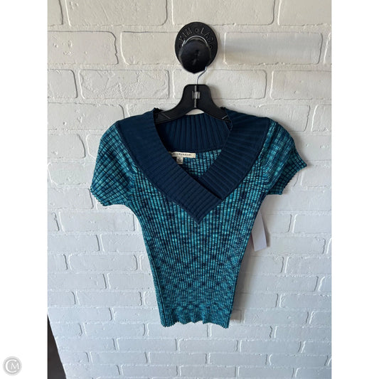 Sweater Short Sleeve By Debbie Morgan In Blue, Size: M