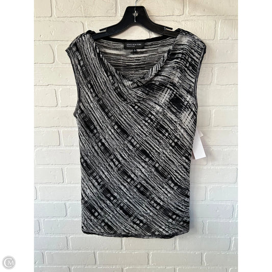 Top Sleeveless By Jones New York In Black & White, Size: S