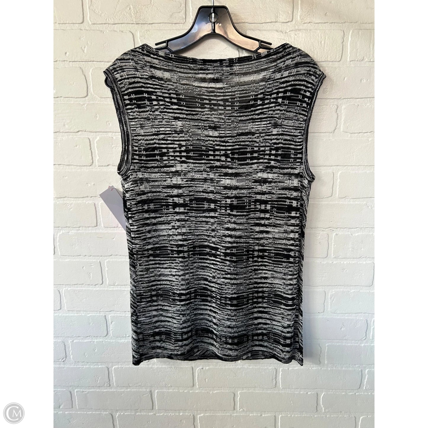 Top Sleeveless By Jones New York In Black & White, Size: S