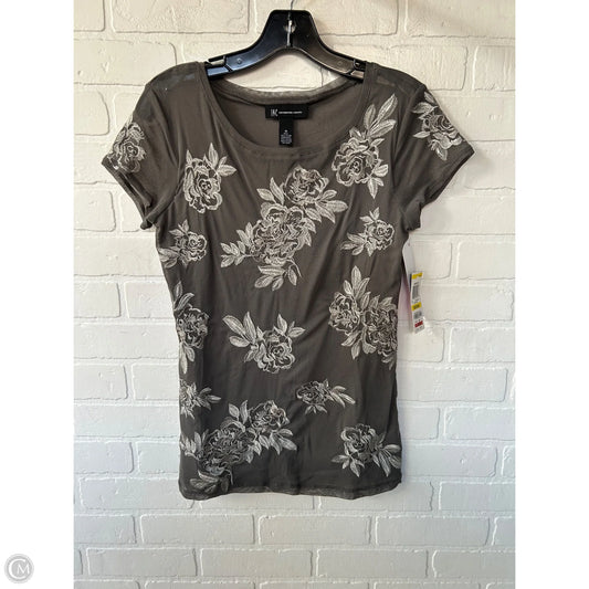 Top Short Sleeve By Inc In Grey, Size: M