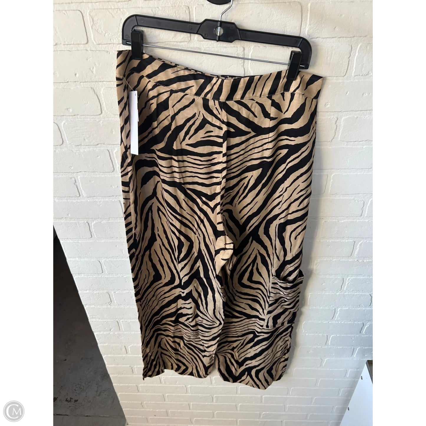 Pants Wide Leg By Zara In Black & Brown, Size: 16