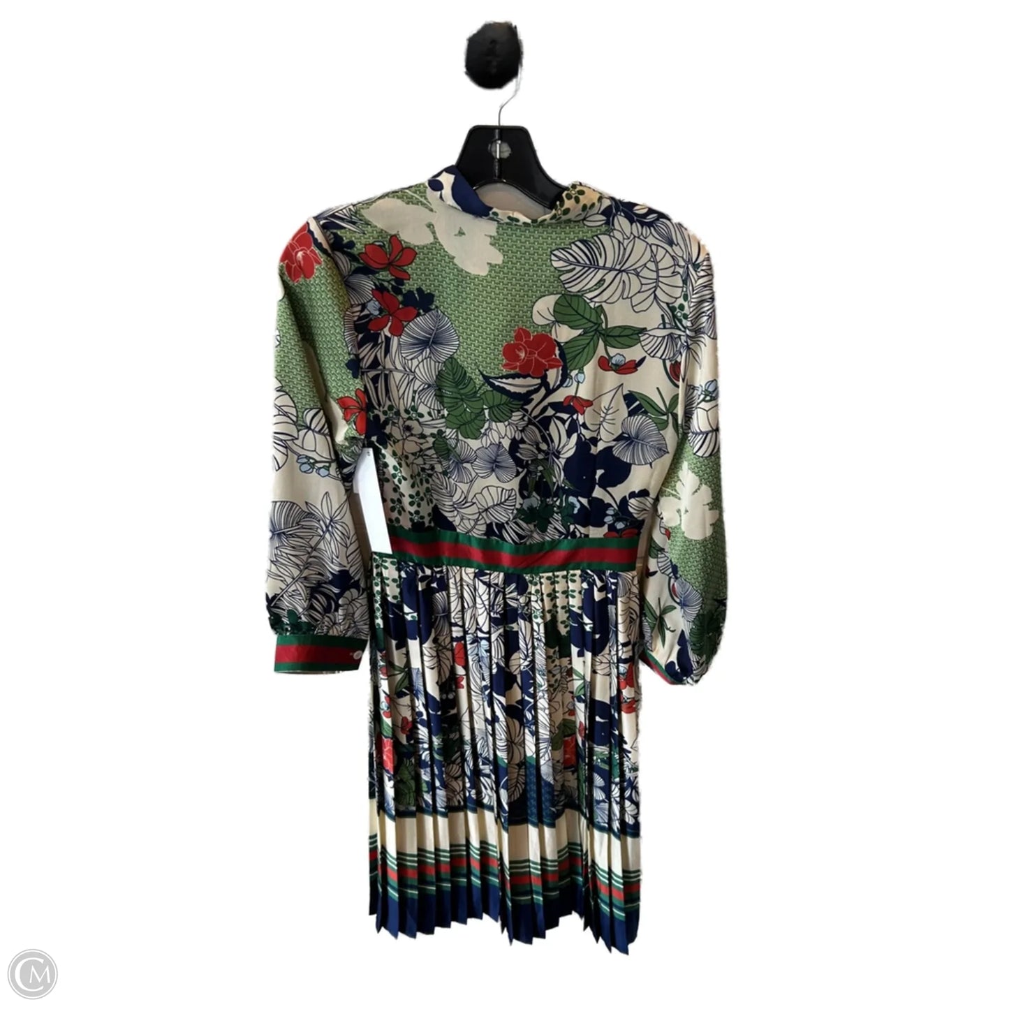 Dress Casual Midi By Clothes Mentor In Blue & Cream, Size: S