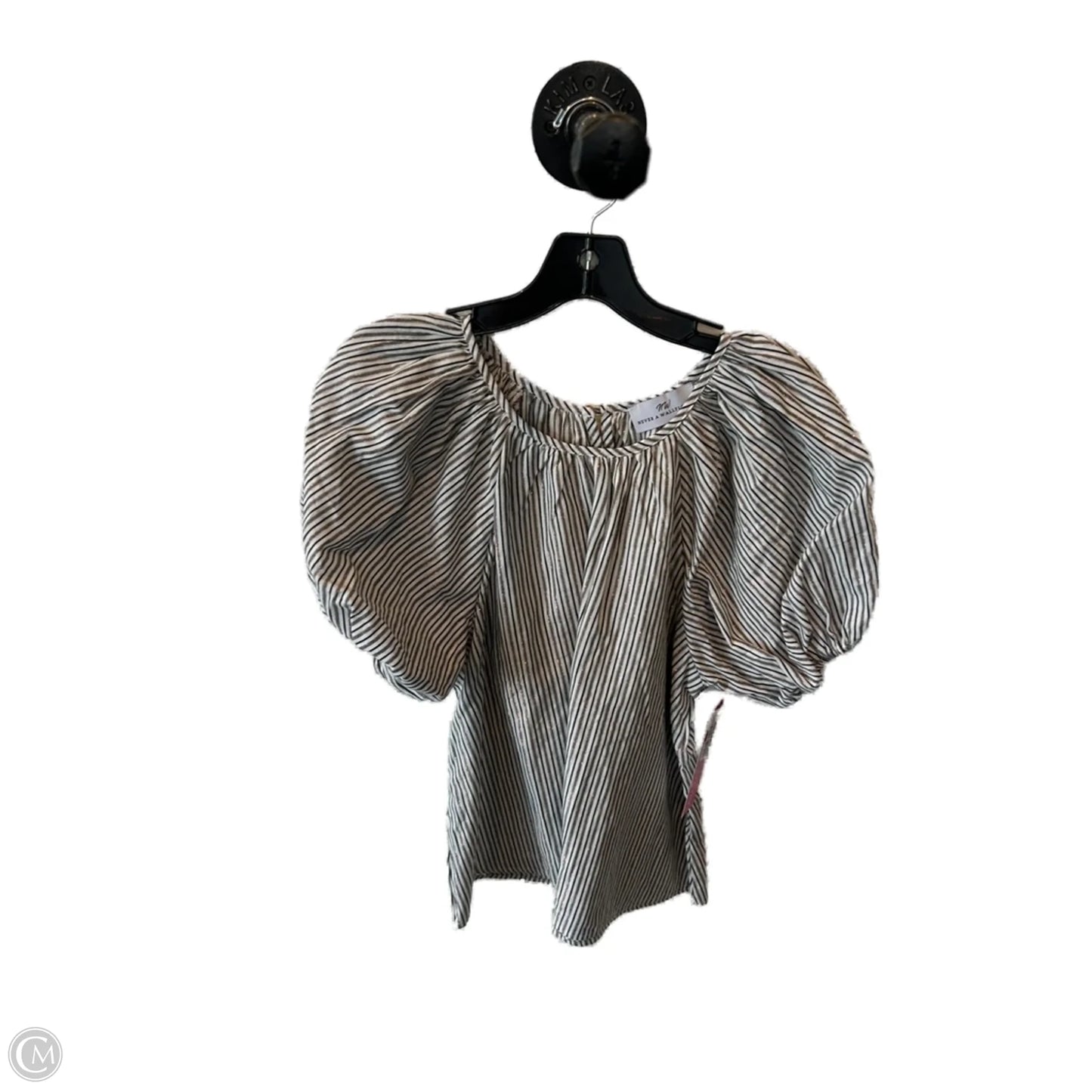 Top Short Sleeve By Cmc In Black & Brown, Size: Xs