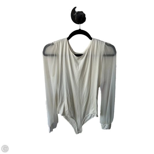 Bodysuit By Clothes Mentor In White, Size: L