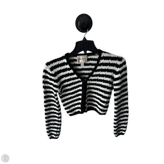 Sweater Cardigan By Industry In Black & White, Size: Xs
