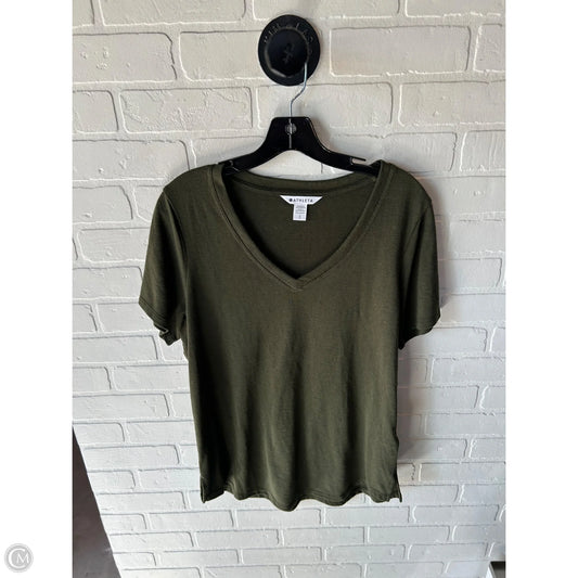 Athletic Top Short Sleeve By Athleta In Green, Size: L