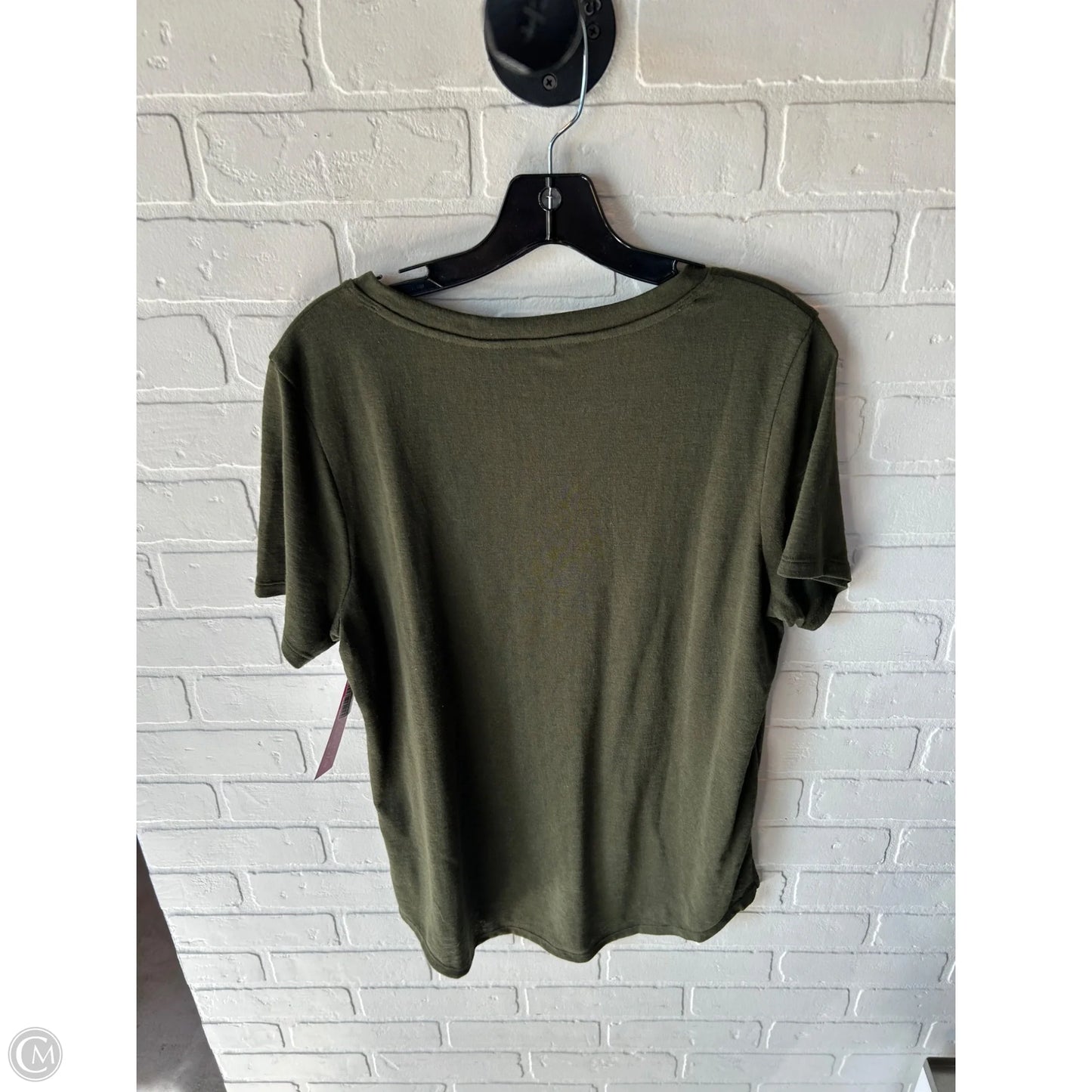 Athletic Top Short Sleeve By Athleta In Green, Size: L