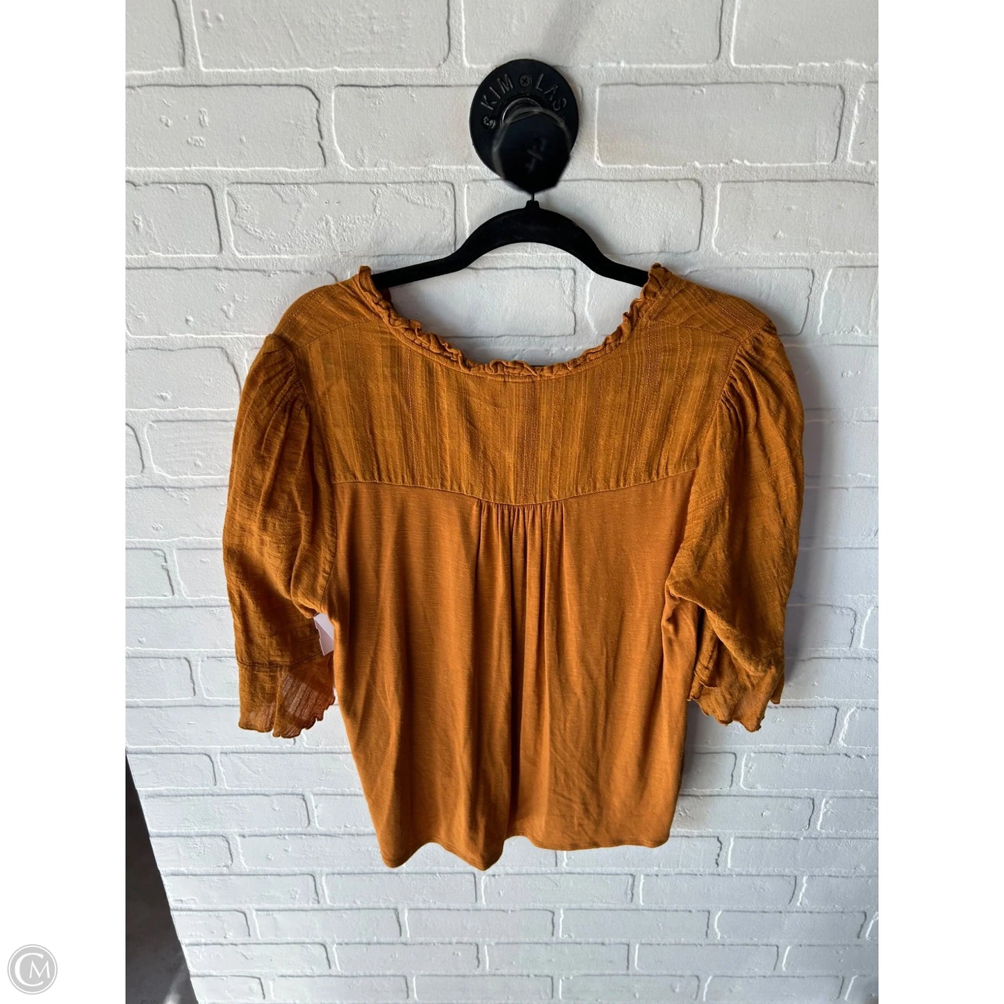 Top Short Sleeve By Dolan Left Coast In Orange, Size: L