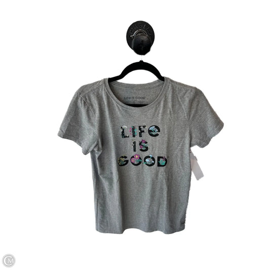 Top Short Sleeve Basic By Life Is Good In Grey, Size: S