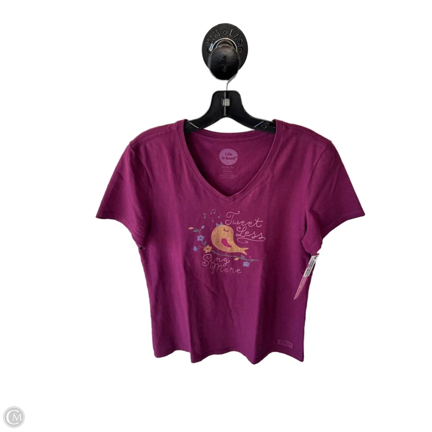 Top Short Sleeve Basic By Life Is Good In Purple, Size: S