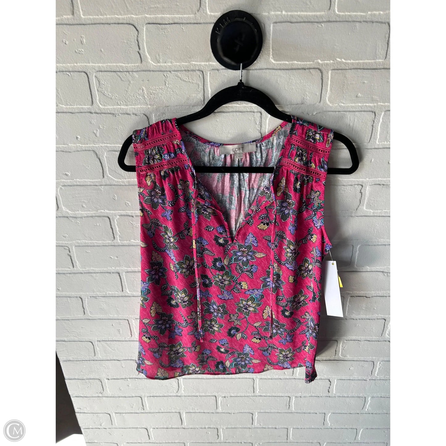 Top Sleeveless By Loft In Pink, Size: S
