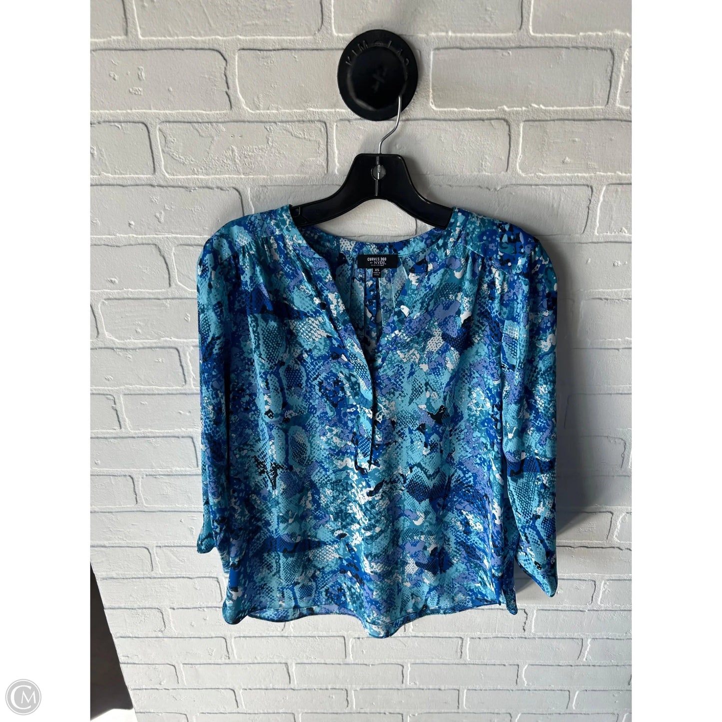 Top 3/4 Sleeve By Not Your Daughters Jeans In Blue, Size: Xs