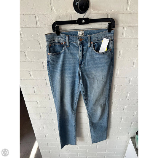 Jeans Straight By J. Crew In Blue Denim, Size: 4l