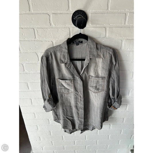 Top Long Sleeve By Velvet Heart In Grey, Size: M