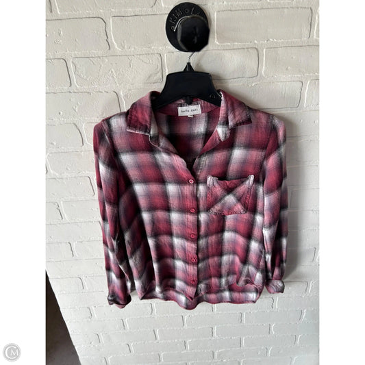 Top Long Sleeve By Bella Dahl In Pink & White, Size: Xs