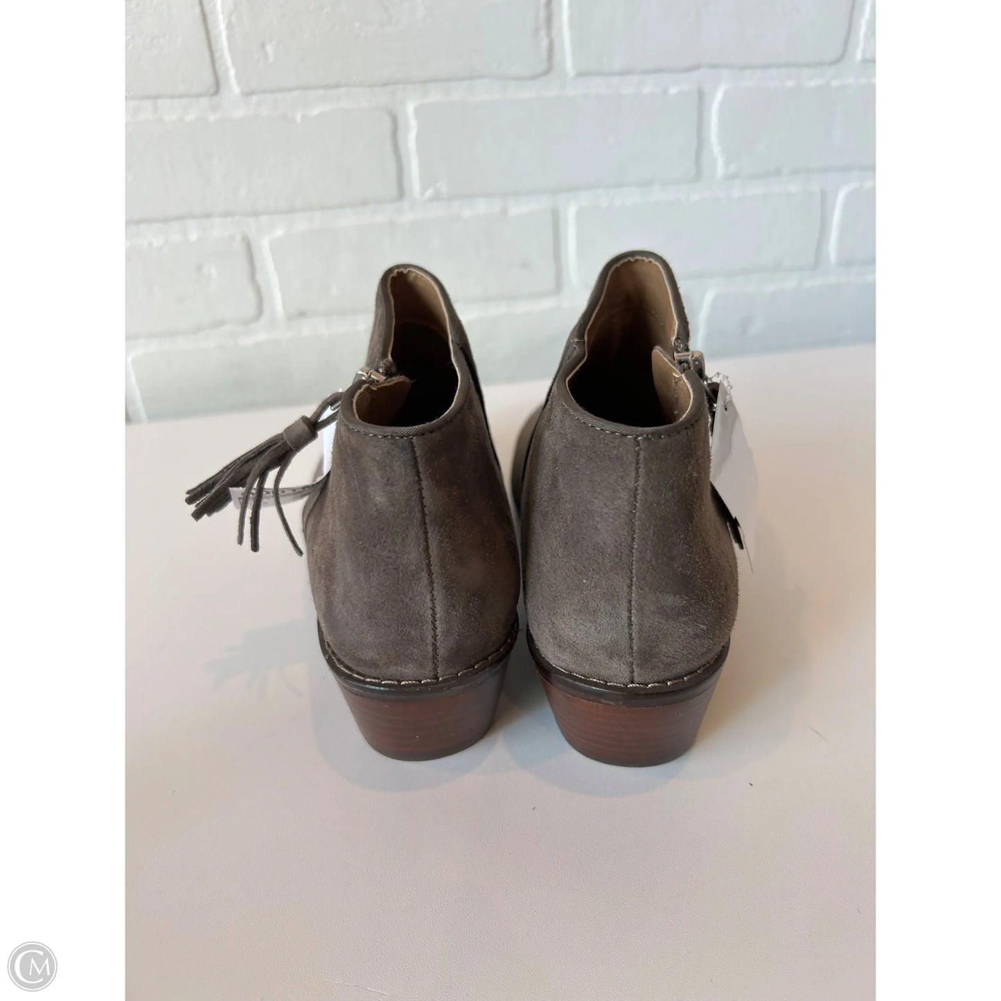 Boots Ankle Heels By Vionic In Grey, Size: 6
