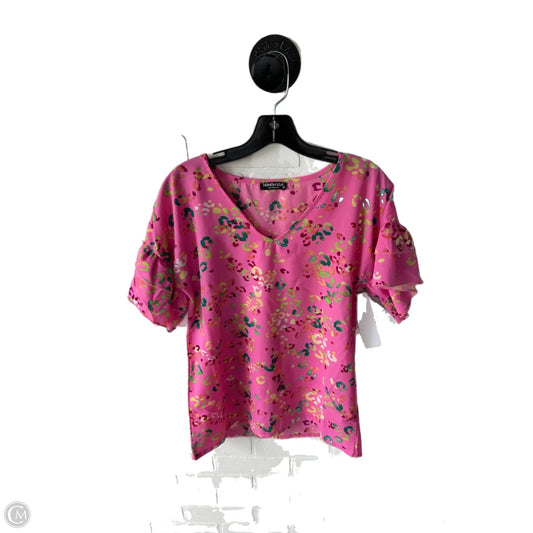 Top Short Sleeve By Heimish Usa In Pink, Size: S