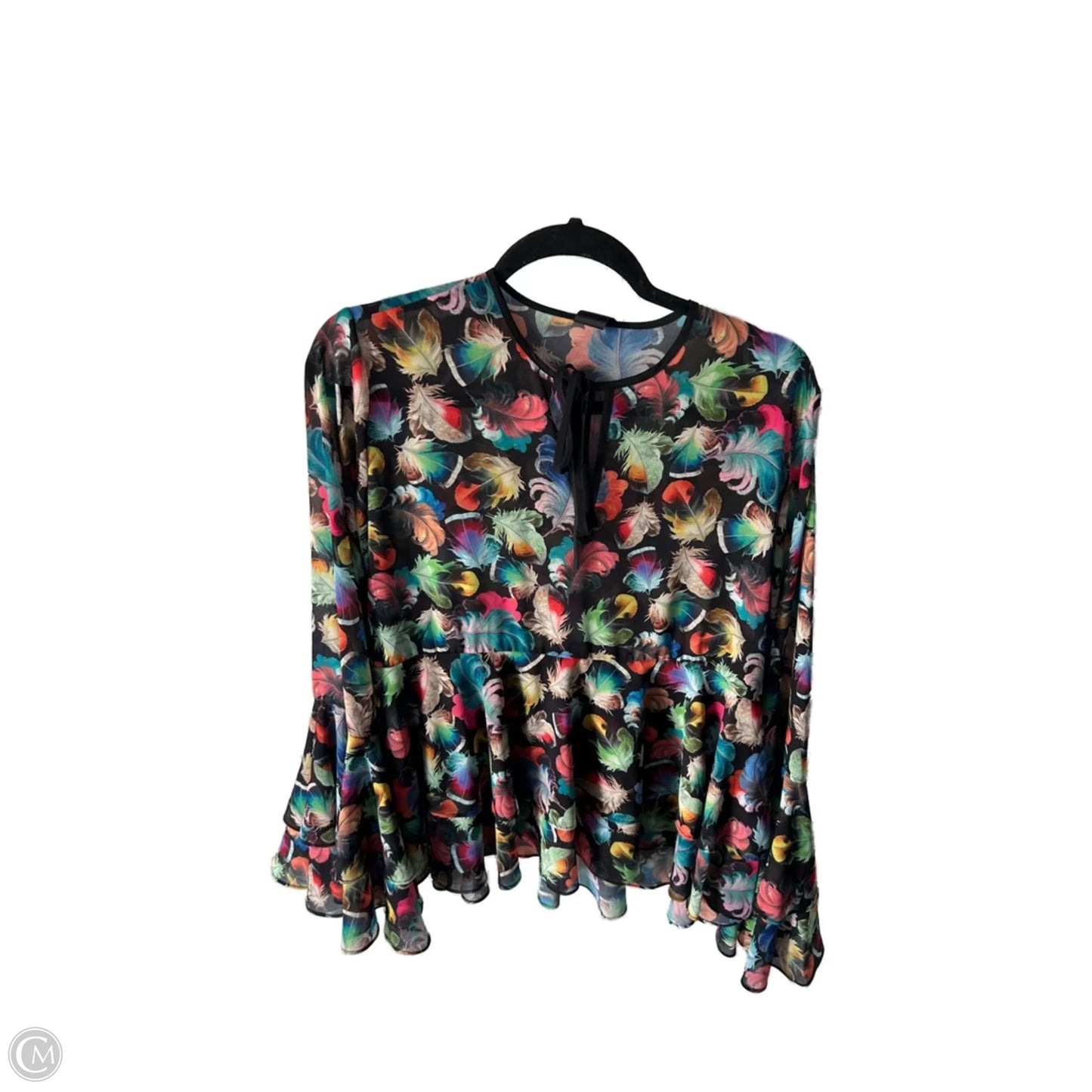Top Long Sleeve By Clothes Mentor In Black & Blue, Size: S