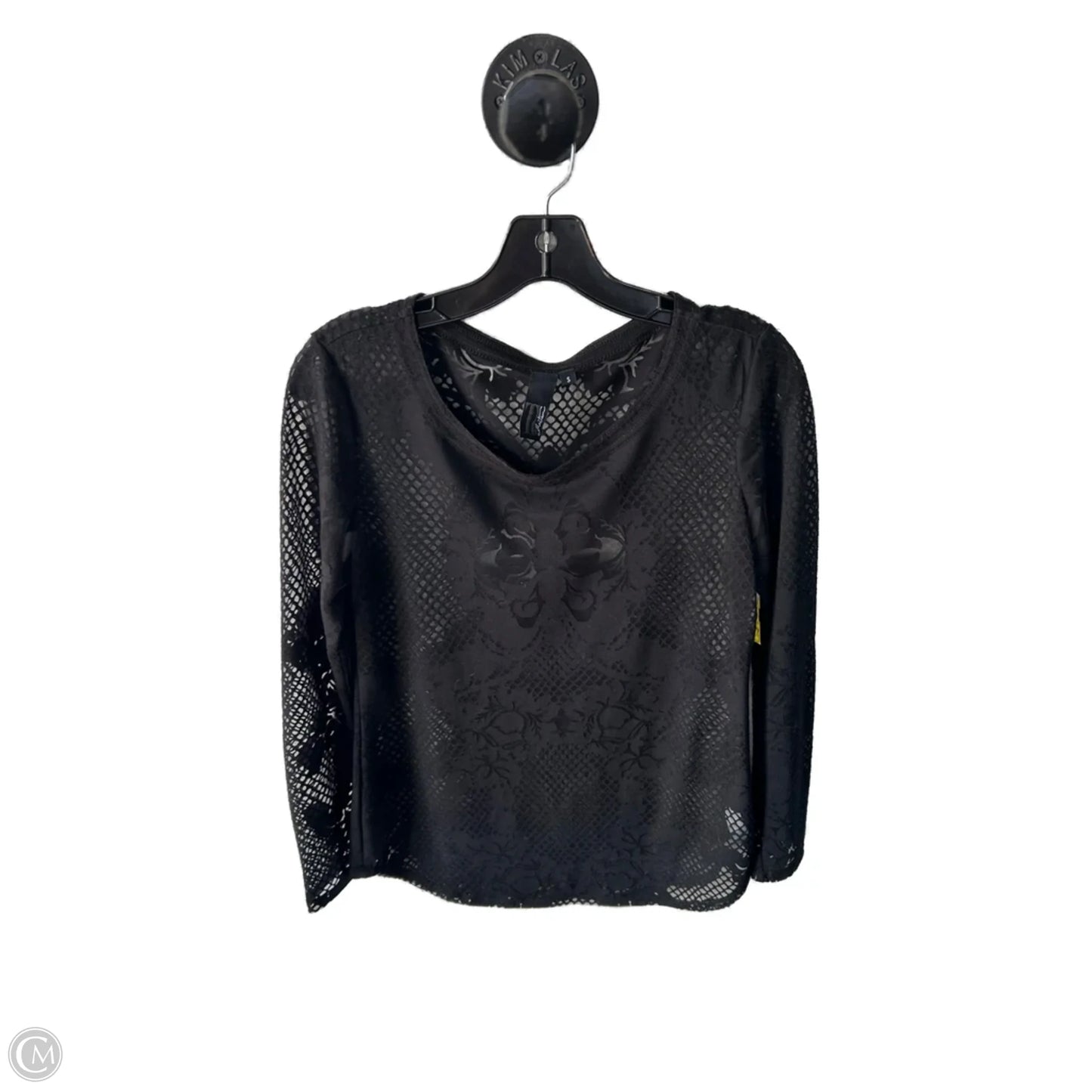 Top Long Sleeve Basic By Clothes Mentor In Black, Size: S