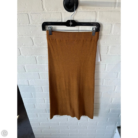 Skirt Midi By Clothes Mentor In Brown, Size: 4