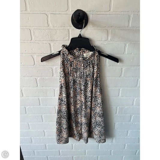 Top Sleeveless By Melloday In Black & Tan, Size: L
