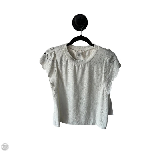Top Short Sleeve By Urban Romantics In White, Size: L