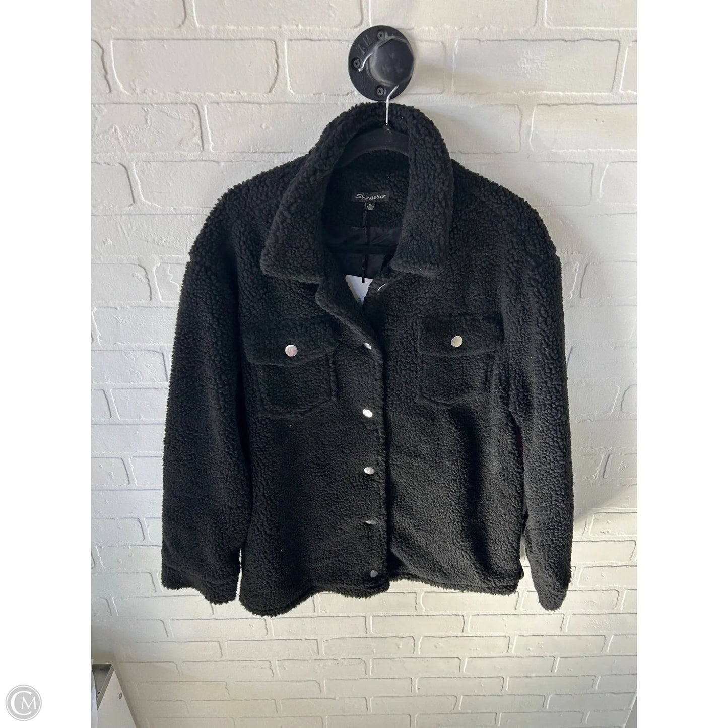 Jacket Faux Fur & Sherpa By Shinestar In Black, Size: Xl