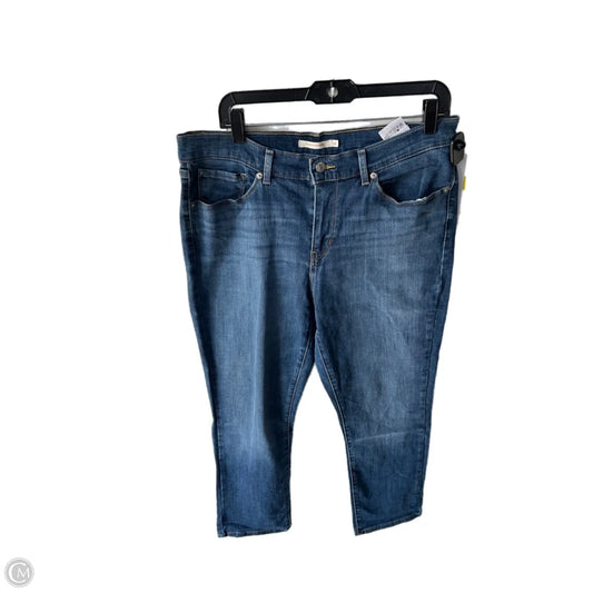 Jeans Straight By Levis In Blue Denim, Size: 12