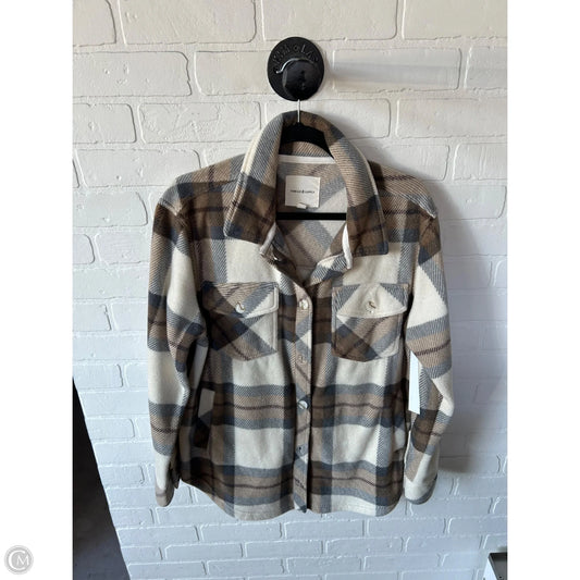 Jacket Shirt By Thread And Supply In Cream & Tan, Size: M