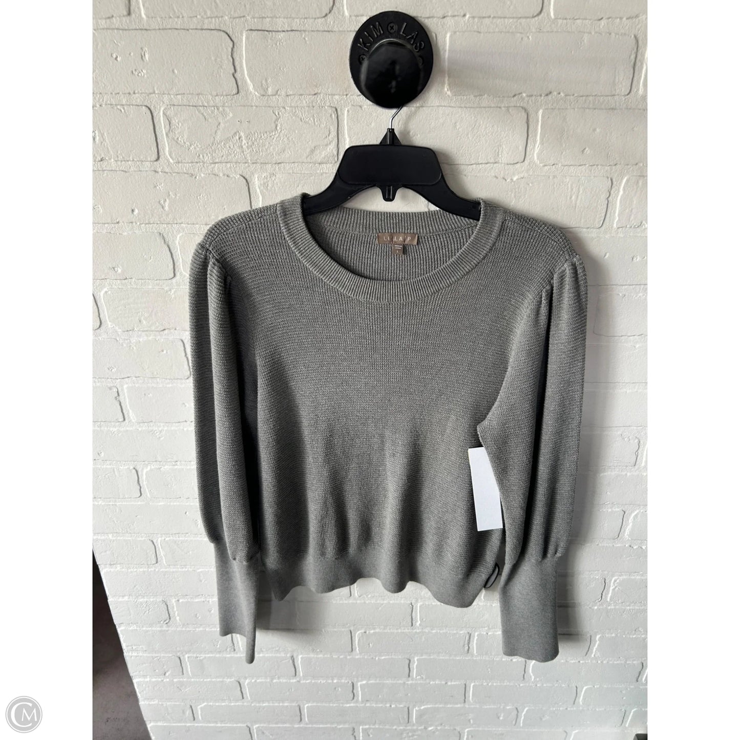 Sweater By Lilla P In Grey, Size: L