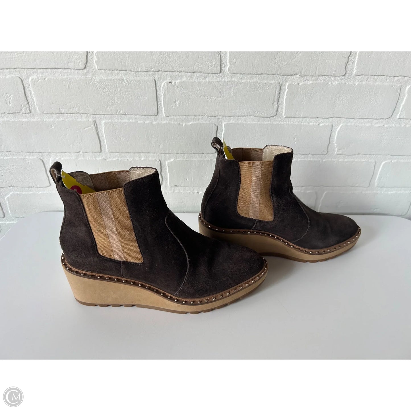 Boots Ankle Heels By Cmb In Brown, Size: 8