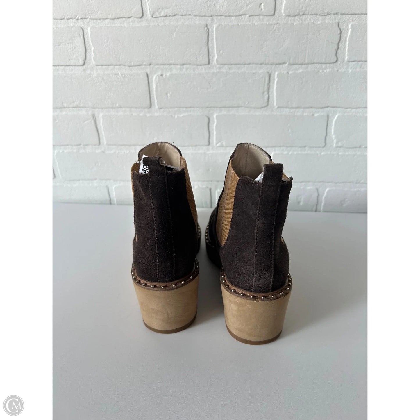 Boots Ankle Heels By Cmb In Brown, Size: 8