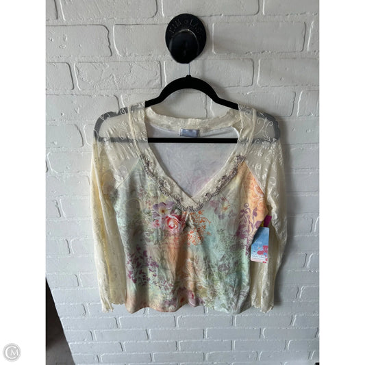 Top Long Sleeve By Clothes Mentor In Green & Yellow, Size: L